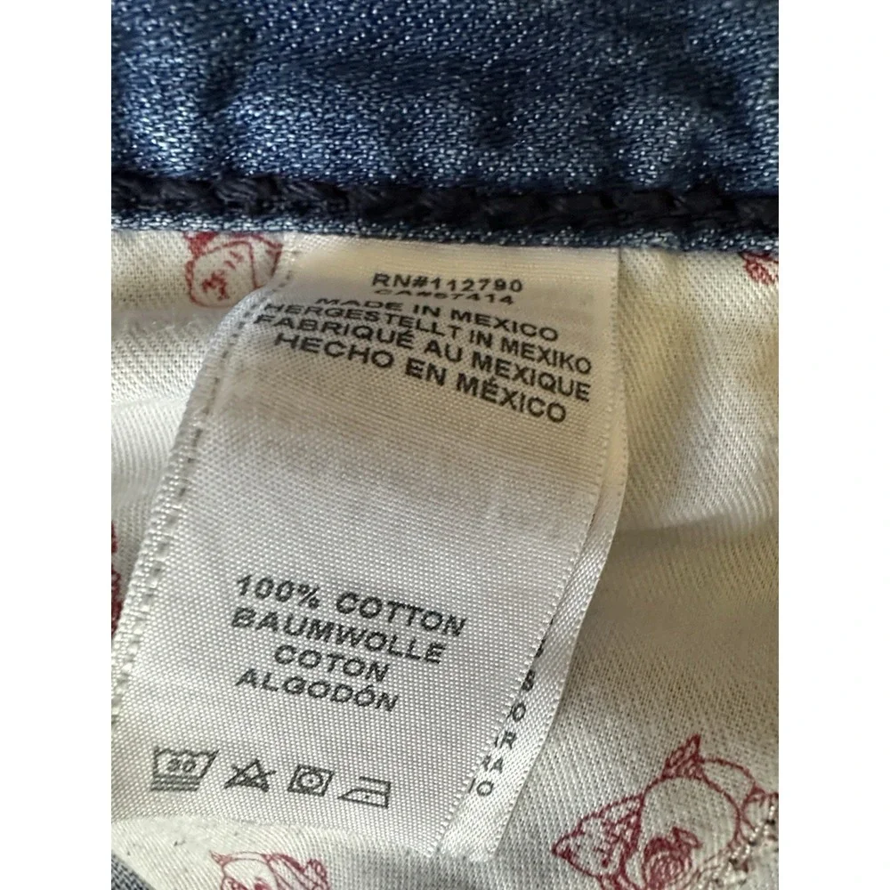 True Religion Ricky Relaxed Straight Flap Pocket Jeans Mens 38 Made USA Denim